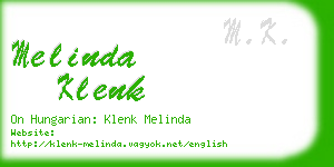 melinda klenk business card